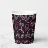 Gobelets En Papier Jeu vidéo Neon Rose Girls Motif (Droite)