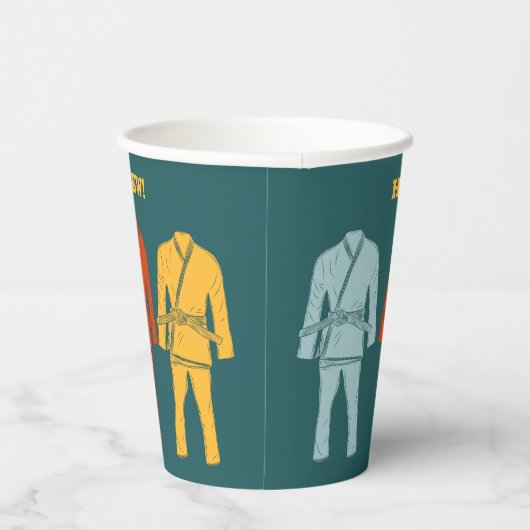Gobelets En Papier Jiu Jitsu BJJ Sujet Personnalisé (Droite)