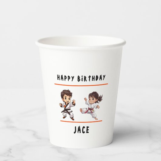 Gobelets En Papier Jiu Jitsu Champ Anniversaire Party Paper Cup (Verso)