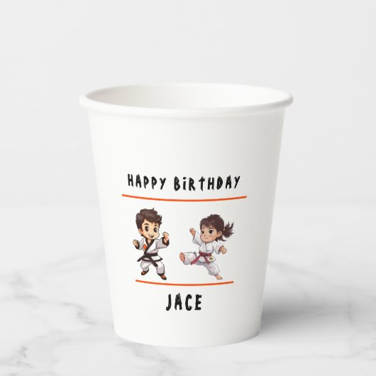 Gobelets En Papier Jiu Jitsu Champ Anniversaire Party Paper Cup (Recto)