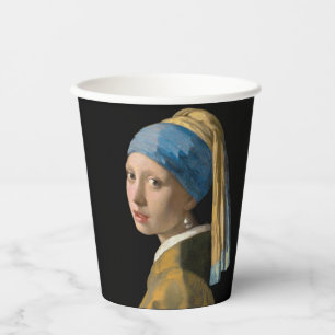Gobelets En Papier Johannes Vermeer - Fille avec une oreille perle