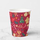 Gobelets En Papier Joie de Noël (Recto)
