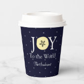 Gobelets En Papier Joie nautique Sandollar Bleu Blanc Noël (Verso)