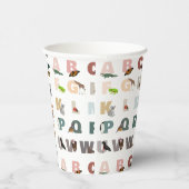 Gobelets En Papier Joli Alphabet ABC Animaux (Droite)