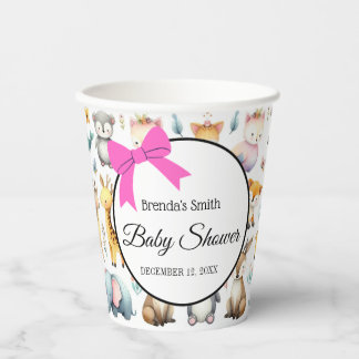 Gobelets En Papier Joli animal aquarelle doodles tasse de papier