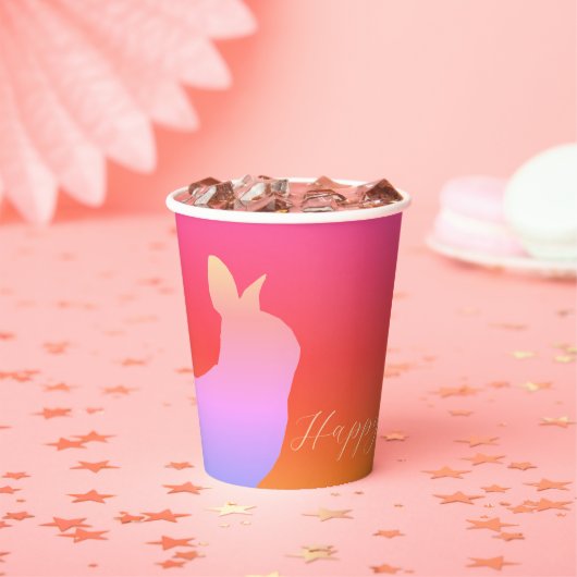 Gobelets En Papier Joli Avec L'Art Du Lapin Accentué (Insitu)