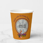 Gobelets En Papier Joli Beagle Chiot Photo Anniversaire (Verso)