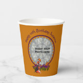 Gobelets En Papier Joli Beagle Chiot Photo Anniversaire (Recto)