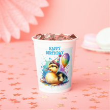 Joli bébé poussin heureux anniversaire
