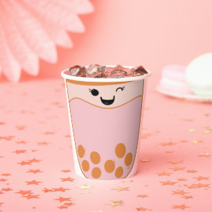 Gobelets En Papier Joli Boba thé bulle
