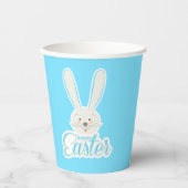 Gobelets En Papier Joli Bunny de Pâques Joyeux Oeufs de Fêtes de Chas (Recto)