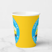 Gobelets En Papier Joli bus scolaire jaune joyeux anniversaire person (Gauche)