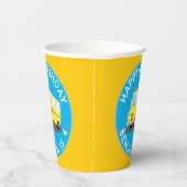Gobelets En Papier Joli bus scolaire jaune joyeux anniversaire person (Droite)