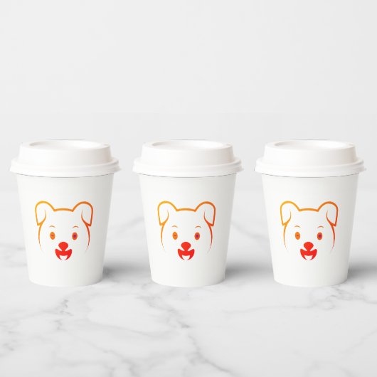 Gobelets En Papier Joli chiot (Multi)