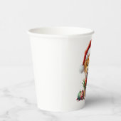 Gobelets En Papier Joli chiot de Noël avec le chapeau de Père Noël et (Droite)