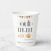 Gobelets En Papier Joli Citrouille Halloween Baby shower Little Boo (Recto)