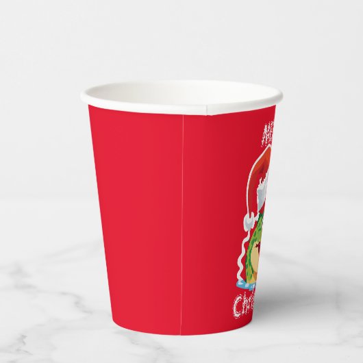 Gobelets En Papier Joli crocodile alligator Noël Safari Père Noël (Droite)