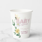 Gobelets En Papier Joli Fleur sauvage dans le Baby shower de Bloom (Verso)