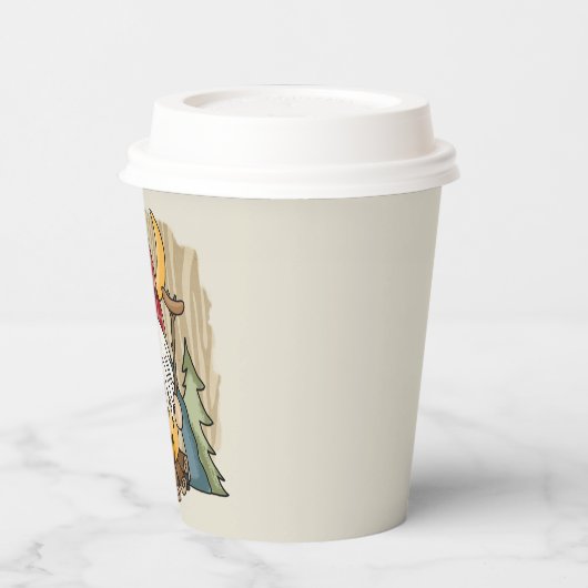 Gobelets En Papier joli gnome rôti d'évier de camping (Gauche)