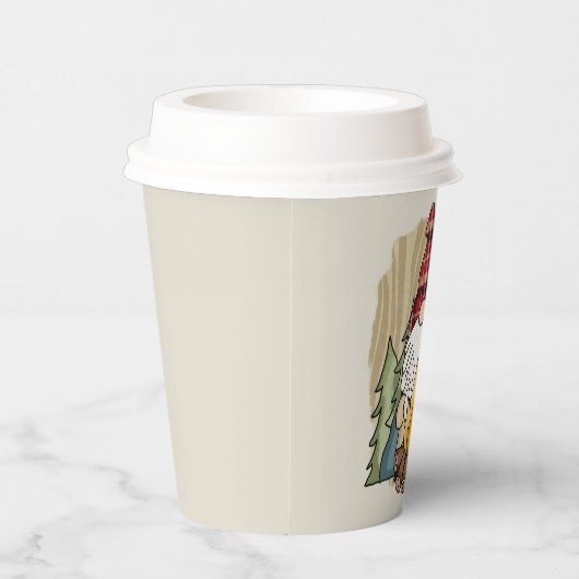 Gobelets En Papier joli gnome rôti d'évier de camping (Droite)