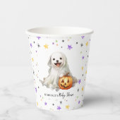 Gobelets En Papier Joli Halloween Chiot Petit Baby shower Boo (Recto)