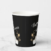 Gobelets En Papier Joli Halloween Citrouille noir (Droite)
