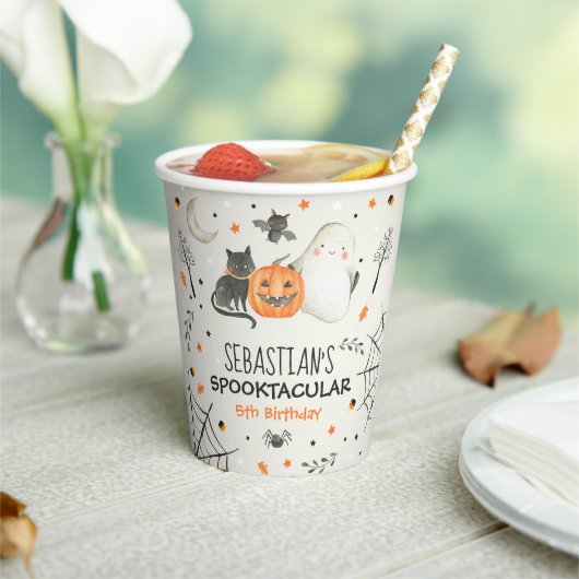 Gobelets En Papier Joli Halloween Ghost Spooktacular Anniversaire Déc (Insitu)