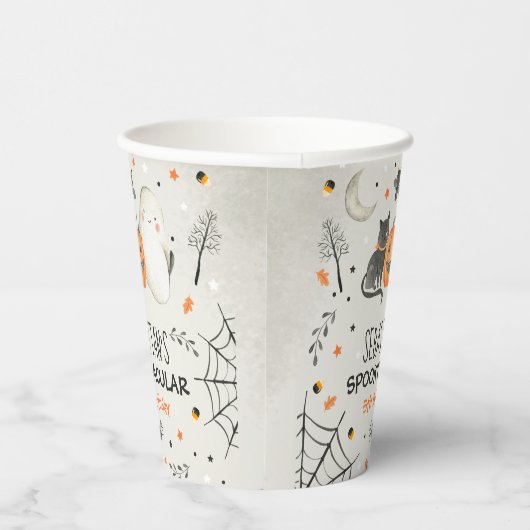 Gobelets En Papier Joli Halloween Ghost Spooktacular Anniversaire Déc (Droite)