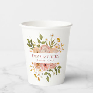 Gobelets En Papier Joli jardin fleuri facile décorations mariages