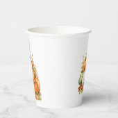 Gobelets En Papier Joli lapin et citrouille automne Anniversaire (Gauche)