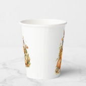 Gobelets En Papier Joli lapin et citrouille automne Anniversaire (Droite)