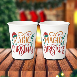 Gobelets En Papier Joli 'Magie de Noël'