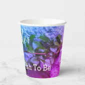 Gobelets En Papier Joli Mauve Violet Et Bleu (Verso)