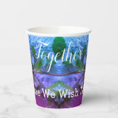 Gobelets En Papier Joli Mauve Violet Et Bleu (Gauche)