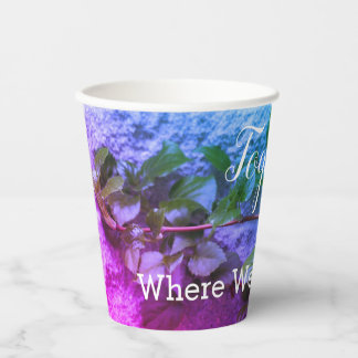 Gobelets En Papier Joli Mauve Violet Et Bleu