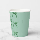 Gobelets En Papier Joli motif à arc vert élégant (Gauche)