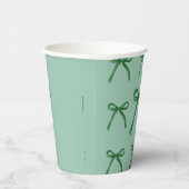 Gobelets En Papier Joli motif à arc vert élégant (Droite)