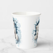 Gobelets En Papier Joli Ours Polaire Noël 3D (Gauche)