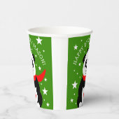 Gobelets En Papier Joli Panda d'anniversaire avec Casquette Bowler &  (Droite)