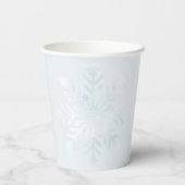Gobelets En Papier Joli Pastel Blue Winter Quince Snowflakes (Verso)