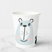 Gobelets En Papier Joli petit ours drôle (Recto)