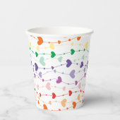 Gobelets En Papier Joli Rainbow Hearts Enfants Motifs (Recto)