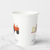 Gobelets En Papier Joli Red Rust Farm Tractor Enfants N'importe quel (Droite)