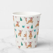 Gobelets En Papier Joli renne de Noël (Droite)