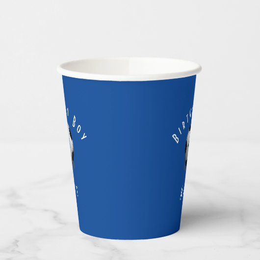 Gobelets En Papier Joli Soccer Anniversaire Garçon Bleu et Blanc (Gauche)