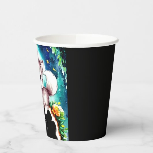 Gobelets En Papier Joli Whimsical Wolf Birthday (Gauche)