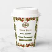 Gobelets En Papier Jolie automne feuillage automne Berry Fête des mar (Recto)