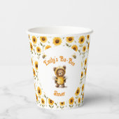 Gobelets En Papier Jolie Bee Bear Ba-Bee Douche au miel (Verso)