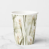 Gobelets En Papier Jolie Calla Lilly Fête des mariées (Verso)