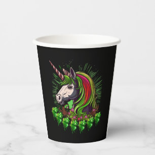 Gobelets En Papier Jolie et drôle St Patrick s Day Conception Unicorn